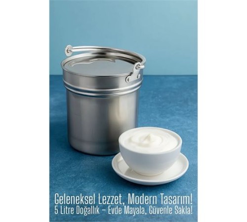 Yoğurt Bakracı 5 Lt Paslanmaz Çelik