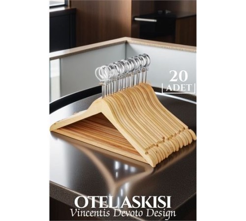Otel Tip Askı 20 li Set Ahşap Vincentis Devoto Design Otel Tip Askı 20 li Set Ahşap Vincentis Devoto Design
