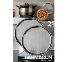 Lahmacun Pizza Pide Pişirme Tepsisi 2 li SET