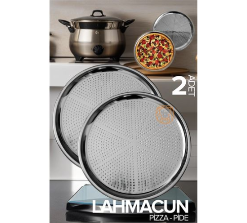 Lahmacun Pizza Pide Pişirme Tepsisi 2 li SET Lahmacun Pizza Pide Pişirme Tepsisi 2 li SET