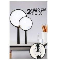 10X Büyüteç 6 ve 9 cm 2 li SET