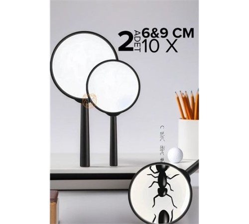10X Büyüteç 6 ve 9 cm 2 li SET 10X Büyüteç 6 ve 9 cm 2 li SET