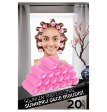 Süngerli Gece Bigudisi 3 cm 20 Adet Solingen Professional