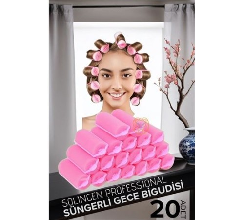 Süngerli Gece Bigudisi 3 cm 20 Adet Solingen Professional Süngerli Gece Bigudisi 3 cm 20 Adet Solingen Professional