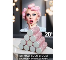 Isıtmalı Sulu Bigudi 2.5 cm 20 Adet Solingen Professional