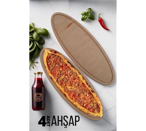 Pide Sunum ve Kesim Tahtası 4 adet Pide Sunum ve Kesim Tahtası 4 adet