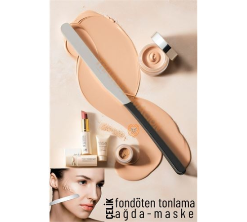 Maske Sıvı Fondöten Tonlama Spatulası Çelik Maske Sıvı Fondöten Tonlama Spatulası Çelik