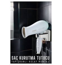 Saç Kurutma Makinesi Tutucu Pratik Yapışma