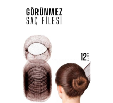KAHVE Saç Filesi Görünmez 12 ADET