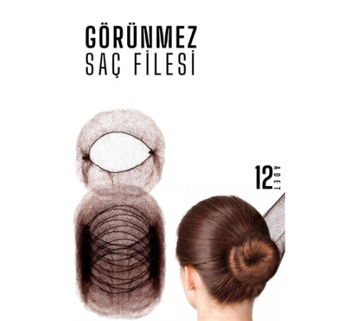 KAHVE Saç Filesi Görünmez 12 ADET KAHVE Saç Filesi Görünmez 12 ADET