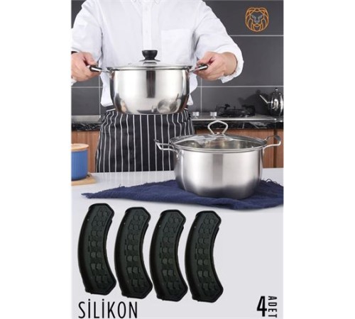 Tencere Tutucu Silikon 4 ADET Tencere Tutucu Silikon 4 ADET