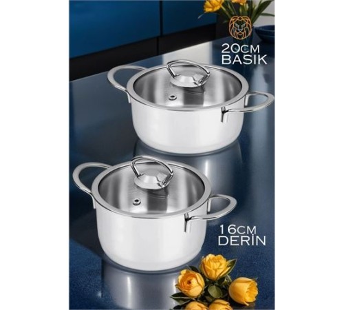 Derin ve Basık Tencere Seti Derin ve Basık Tencere Seti