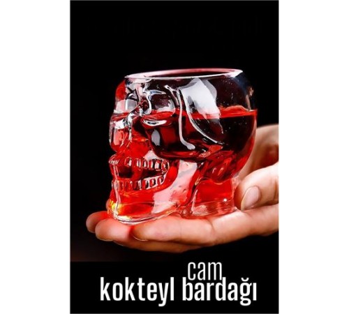 Kokteyl Bardağı Kurukafa Cam Kokteyl Bardağı Kurukafa Cam