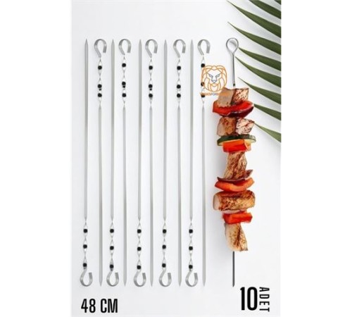 Ciğer Şiş Çubukları 48 cm 10 Adet Ciğer Şiş Çubukları 48 cm 10 Adet