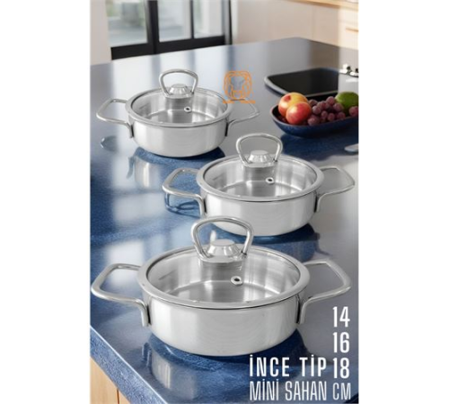 Sahan Tencere Mini Midi Maxi 3 lü SET Sahan Tencere Mini Midi Maxi 3 lü SET