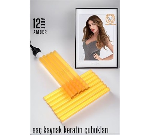 Nano Keratin Kaynak Çubukları 12 ADET AMBER Absolute Nano Keratin Kaynak Çubukları 12 ADET AMBER Absolute
