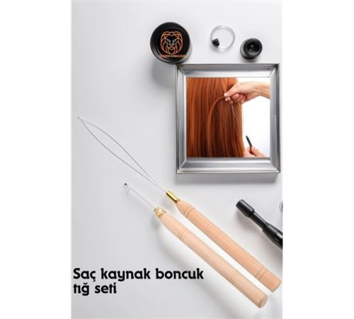 Saç Boncuk Uzatma Keratin Tığı Misina Seti Saç Boncuk Uzatma Keratin Tığı Misina Seti