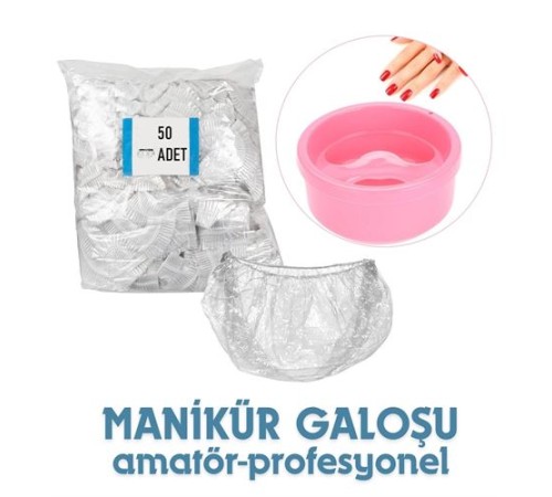 Manikür Galoşu 50 li PAKET Manikür Galoşu 50 li PAKET