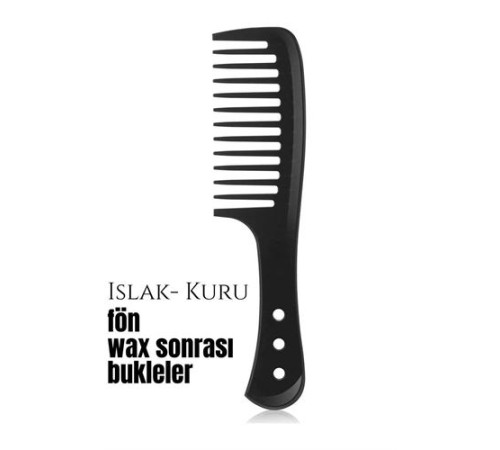 Bukleli Saç Fön Wax Sonrası Tarak Karbon Nano Absolute Professional Bukleli Saç Fön Wax Sonrası Tarak Karbon Nano Absolute Professional