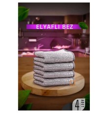 Elyaflı Bulaşık ve Temizlik Bezi 4 ADET