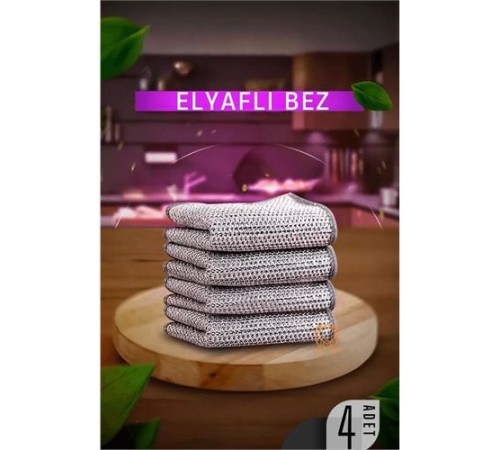 Elyaflı Bulaşık ve Temizlik Bezi 4 ADET Elyaflı Bulaşık ve Temizlik Bezi 4 ADET