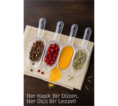 Şeffaf Baharat Kaşığı – Küçük Erzak Küreği