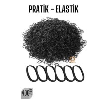 Pratik Saç Lastik Toka 400 ADET SİYAH