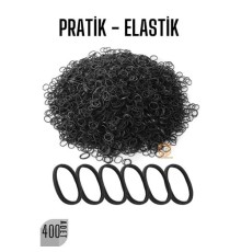 Pratik Saç Lastik Toka 400 ADET SİYAH