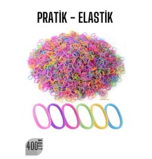 Pratik Saç Lastik Toka 400 ADET RENKLİ