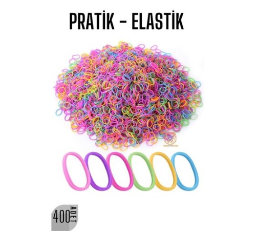 Pratik Saç Lastik Toka 400 ADET RENKLİ Pratik Saç Lastik Toka 400 ADET RENKLİ