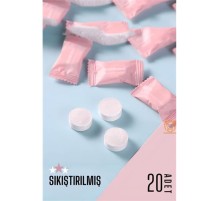 Sıkıştırılmış Seyahat Çanta Mendili 20x18 cm