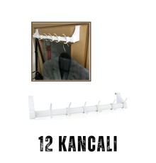 Kapı Arkası Askı 12 Kancalı Tüm Kapılara Uyumluluk