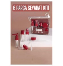 Seyahat Kiti Boş Şişe Seyahat Seti 6 Parça