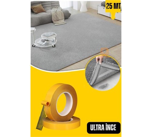 Halı Yapıştırıcı Halı Kaydırmaz Bant Ultra İnce 25 Metre Halı Yapıştırıcı Halı Kaydırmaz Bant Ultra İnce 25 Metre