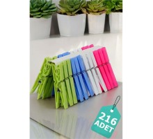 Plastik Çamaşır Mandalı 216 Adet