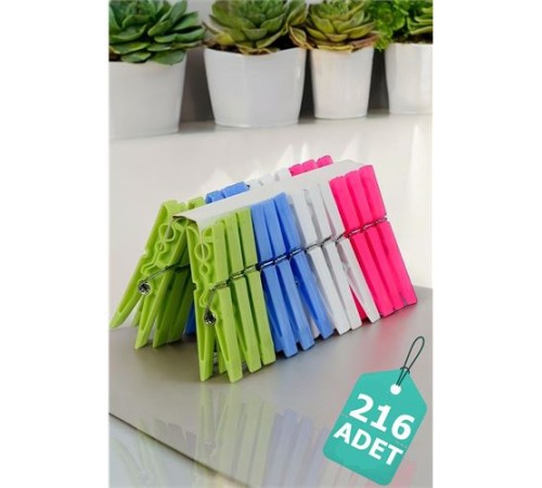 Plastik Çamaşır Mandalı 216 Adet Plastik Çamaşır Mandalı 216 Adet