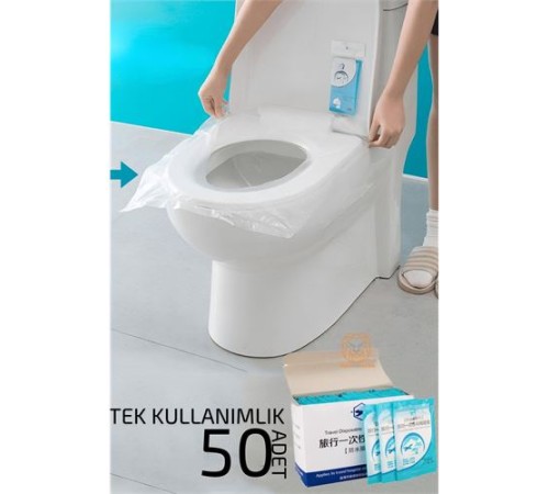 Klozet Kapağı Kılıfı Hijyenik Tek Kullanımlık 50 ADET Klozet Kapağı Kılıfı Hijyenik Tek Kullanımlık 50 ADET