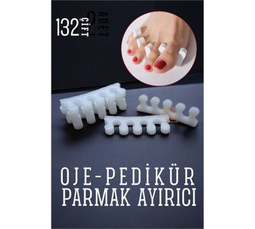 Oje Parmak Ayırıcı Pedikür Süngeri 132 Çift Oje Parmak Ayırıcı Pedikür Süngeri 132 Çift