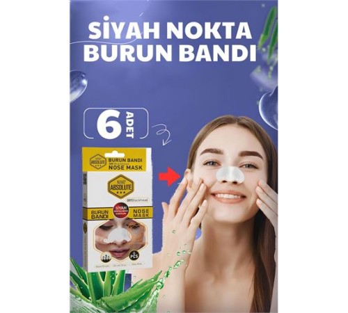 Nano Burun Siyah Nokta Bandı Absolute Professional 6 ADET Nano Burun Siyah Nokta Bandı Absolute Professional 6 ADET