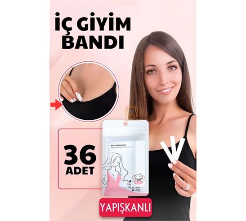 İç Giyim Bandı Çift Taraflı Yapışkanlı Su Geçirmez 36 ADET İç Giyim Bandı Çift Taraflı Yapışkanlı Su Geçirmez 36 ADET