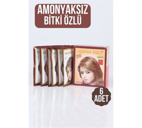 Kahverengi Amonyaksız Bitki Özlü 6 Lı Paket Saç Kınası Kahverengi Amonyaksız Bitki Özlü 6 Lı Paket Saç Kınası