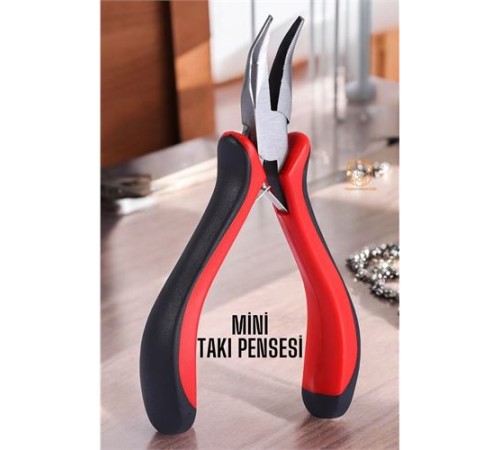 Profesyonel Mini Eğri Kargaburun Takı Pensesi Profesyonel Mini Eğri Kargaburun Takı Pensesi