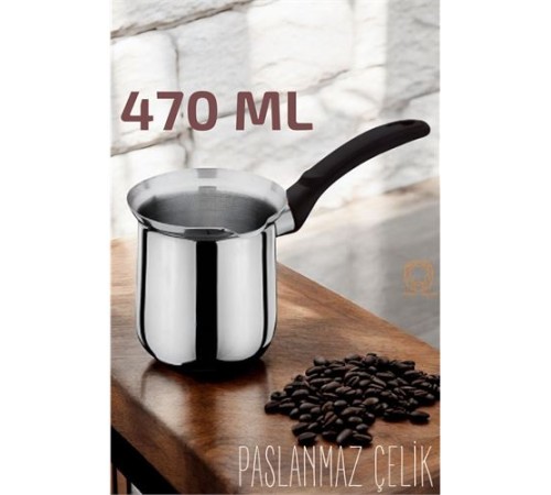 Paslanmaz Çelik Cezve 470 ml Paslanmaz Çelik Cezve 470 ml