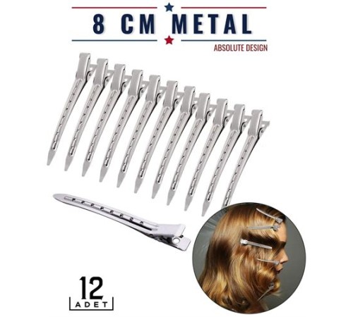 Saç Klipsi Metal Toka 12 Adet Absolute Design Saç Klipsi Metal Toka 12 Adet Absolute Design
