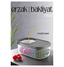 MultiBox Erzak Bakliyat Kutusu Sürgülü Kapak 5 Litre