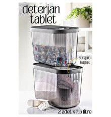 MultiBox Deterjan Tablet Kutusu Sürgülü Kapak 7.5 Litre 2 ADET
