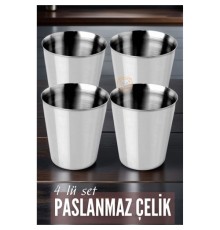 Çelik Bardak Seti 4 Adet Fazio Giacinto Design