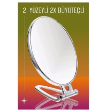 2X Büyüteçli 2 Taraflı Banyo Makyaj Aynası