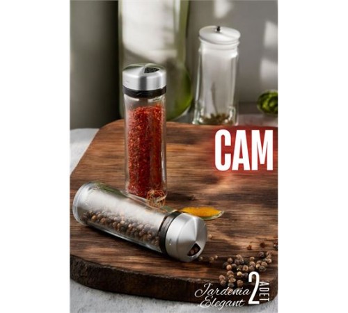Cam Tuzluk Baharatlık 2 ADET Jardenia Elegant Cam Tuzluk Baharatlık 2 ADET Jardenia Elegant