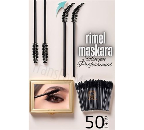 Rimel Maskara Fırçası Esnek 50 ADET Solingen Rimel Maskara Fırçası Esnek 50 ADET Solingen